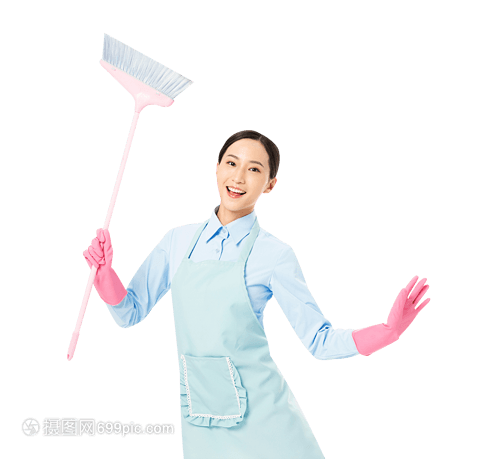 家政服務女性掃地